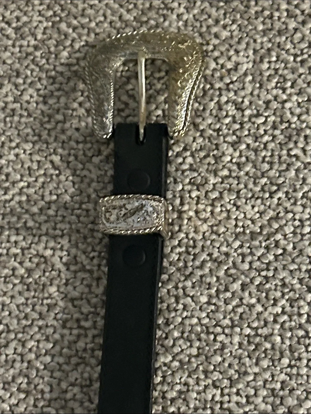 Women's Resistol Black Decorative Western Leather Belt w/ Silver Conchos M Med